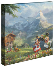 Load image into Gallery viewer, Mickey and Minnie in the Alps - Gallery Wrapped Canvas