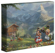 Load image into Gallery viewer, Mickey and Minnie in the Alps - Gallery Wrapped Canvas