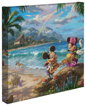 Load image into Gallery viewer, Mickey and Minnie in Hawaii - Gallery Wrapped Canvas