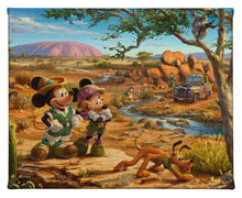 Load image into Gallery viewer, Mickey and Minnie in the Outback - Gallery Wrapped Canvas