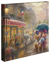 Load image into Gallery viewer, Mickey and Minnie in Paris - 14" x 14" Gallery Wrapped Canvas 89092