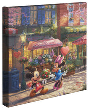 Load image into Gallery viewer, Mickey & Minnie Sweetheart Café - 14" x 14" Gallery Wrapped Canvas 80019