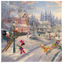 Load image into Gallery viewer, Gallery Wrapped Canvas Mickey's Victorian Christmas