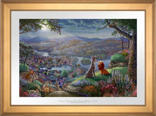 Load image into Gallery viewer, Disney Lady and the Tramp Falling in Love - Limited Edition Paper (SN - Standard Numbered) - ArtOfEntertainment.com