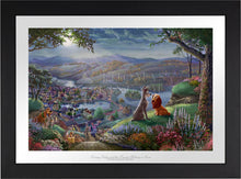 Load image into Gallery viewer, Disney Lady and the Tramp Falling in Love - Limited Edition Paper (SN - Standard Numbered) - ArtOfEntertainment.com