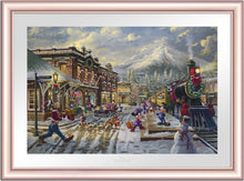 Load image into Gallery viewer, Disney Mickey and Minnie Candy Cane Express - Limited Edition Paper (SN - Standard Numbered)