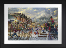 Load image into Gallery viewer, Disney Mickey and Minnie Candy Cane Express - Limited Edition Paper (SN - Standard Numbered)