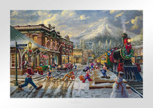 Load image into Gallery viewer, Disney Mickey and Minnie Candy Cane Express - Limited Edition Paper (SN - Standard Numbered)