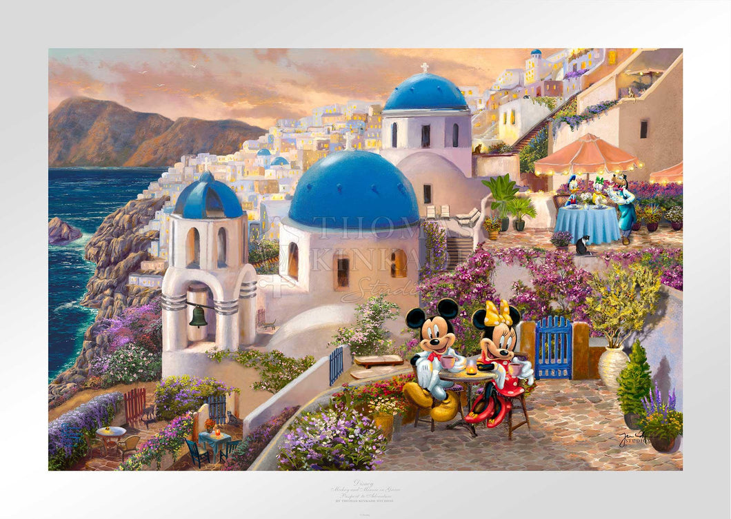 Mickey and Minnie in Greece, Disney - Limited Edition Paper - SN - (Unframed)