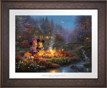 Load image into Gallery viewer, Mickey and Minnie Sweetheart Campfire - Limited Edition Paper (SN - Standard Numbered) - ArtOfEntertainment.com