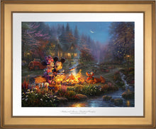 Load image into Gallery viewer, Mickey and Minnie Sweetheart Campfire - Limited Edition Paper (SN - Standard Numbered) - ArtOfEntertainment.com