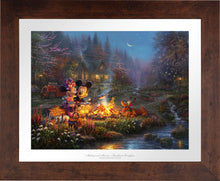 Load image into Gallery viewer, Mickey and Minnie Sweetheart Campfire - Limited Edition Paper (SN - Standard Numbered) - ArtOfEntertainment.com