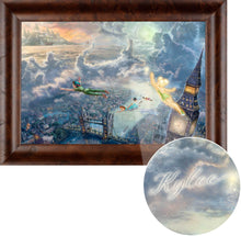 Load image into Gallery viewer, Tinker Bell and Peter Pan Fly to Never Land - Personalized Canvas - ArtOfEntertainment.com