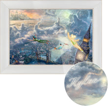 Load image into Gallery viewer, Tinker Bell and Peter Pan Fly to Never Land - Personalized Canvas - ArtOfEntertainment.com