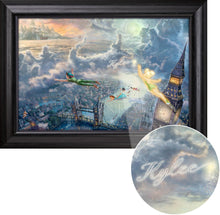 Load image into Gallery viewer, Tinker Bell and Peter Pan Fly to Never Land - Personalized Canvas - ArtOfEntertainment.com