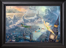 Load image into Gallery viewer, Personalized Canvas Tinker Bell and Peter Pan Fly to Neverland