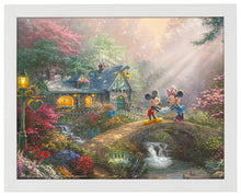 Load image into Gallery viewer, Disney Mickey and Minnie - Sweetheart Bridge - Standard Art Prints - ArtOfEntertainment.com

