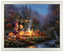 Load image into Gallery viewer, Mickey and Minnie - Sweetheart Campfire - Standard Art Prints - ArtOfEntertainment.com
