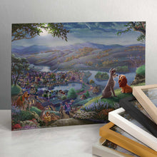 Load image into Gallery viewer, Lady and the Tramp Falling In Love - Standard Art Prints - Art Of Entertainment
