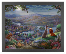 Load image into Gallery viewer, Lady and the Tramp Falling In Love - Standard Art Prints - Art Of Entertainment
