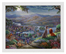 Load image into Gallery viewer, Lady and the Tramp Falling In Love - Standard Art Prints - Art Of Entertainment
