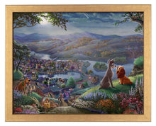 Load image into Gallery viewer, Lady and the Tramp Falling In Love - Standard Art Prints - Art Of Entertainment
