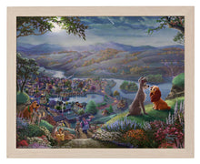 Load image into Gallery viewer, Lady and the Tramp Falling In Love - Standard Art Prints - Art Of Entertainment
