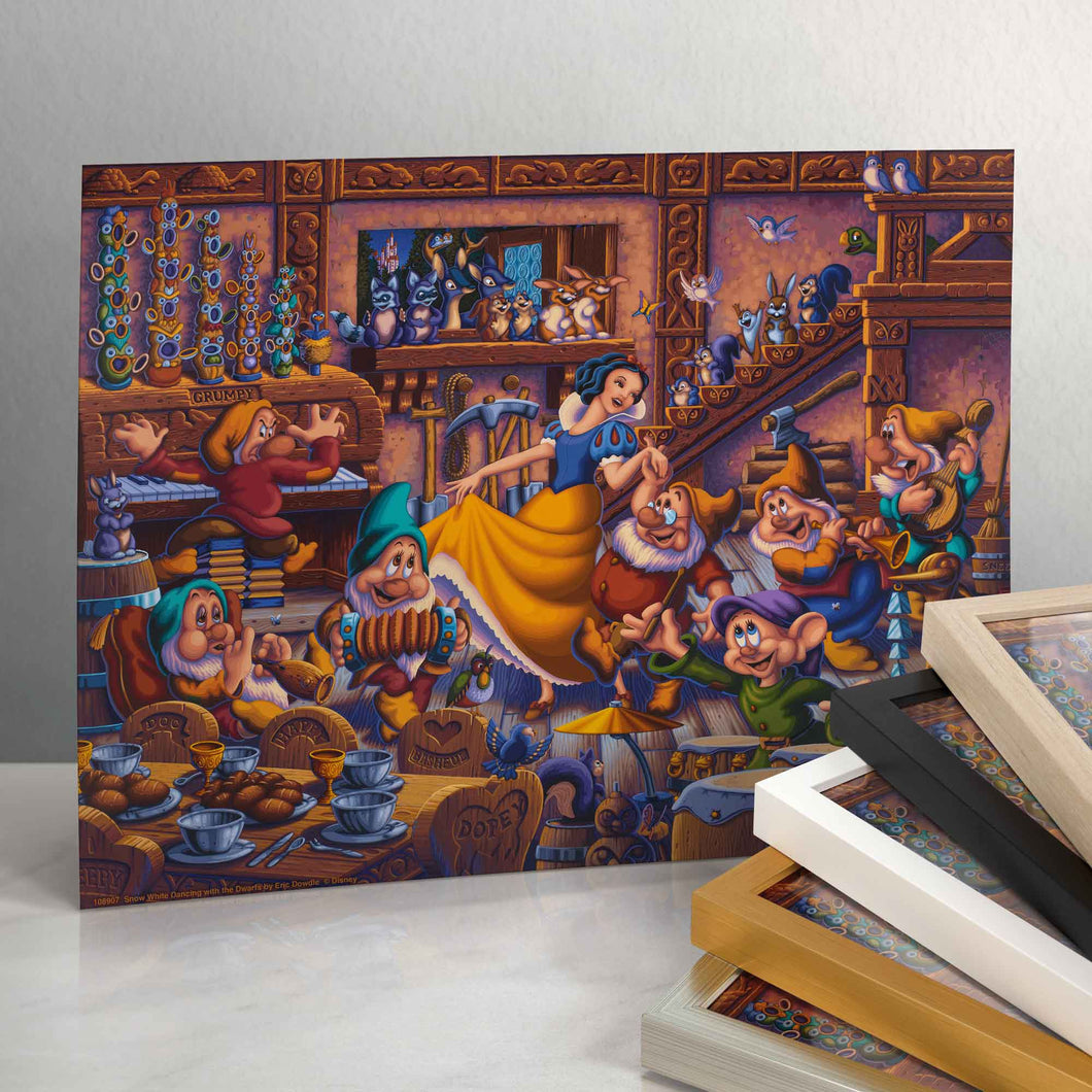 Snow White Dancing with the Dwarfs - Standard Art Prints - ArtOfEntertainment.com