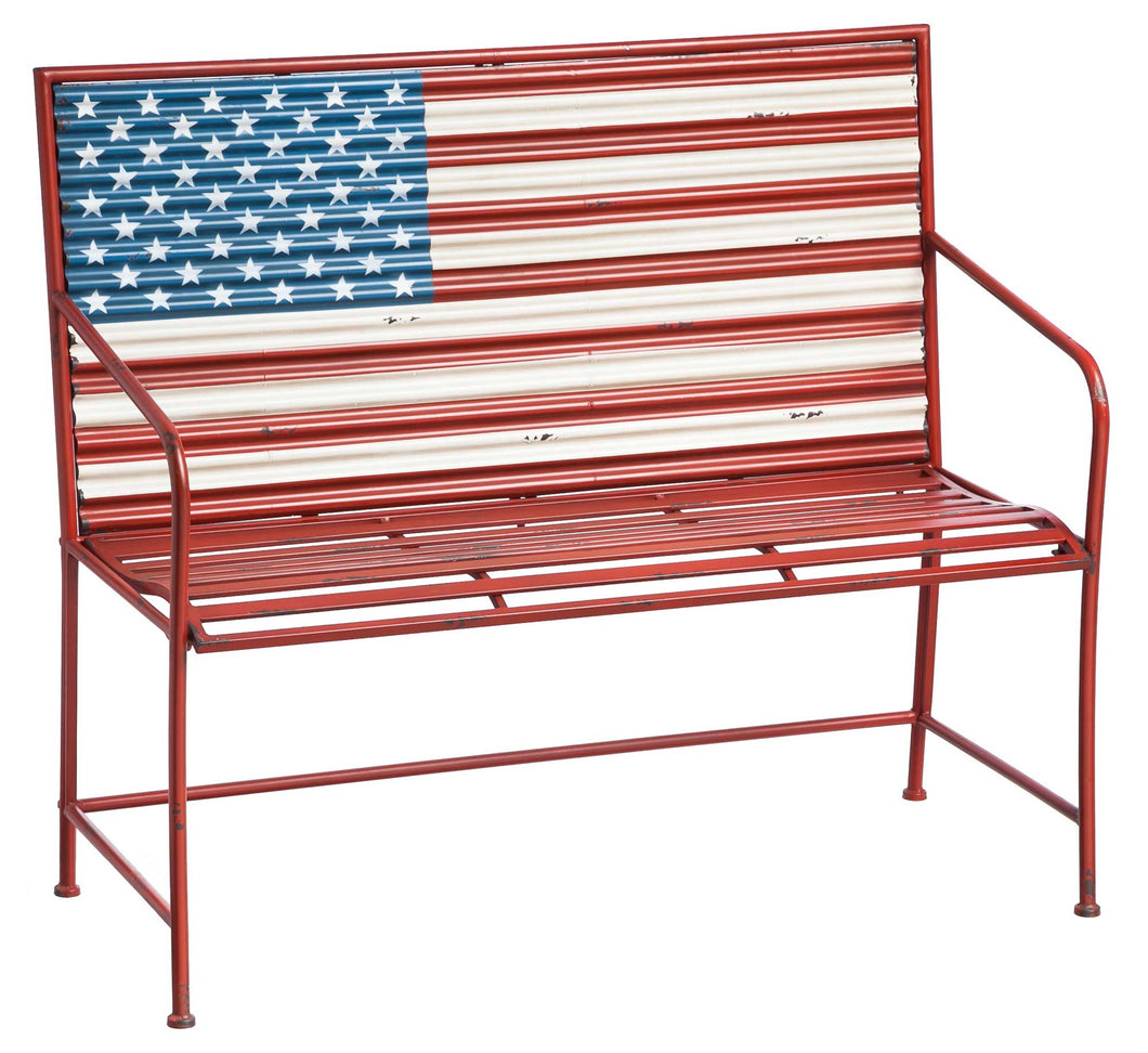 Stars and Stripes Metal Bench 109000