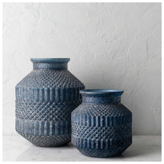 Blue Pearl Vases (Set of 2) 109052