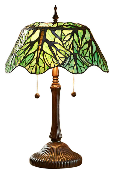 Tranquil Forest Tiffany-Style Table Lamp 109054