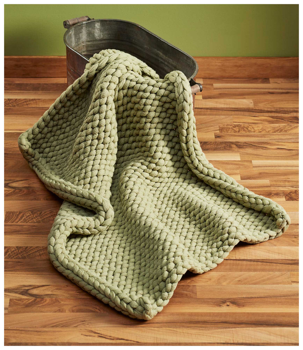 Sage Chunky Knit Throw Blanket 109072