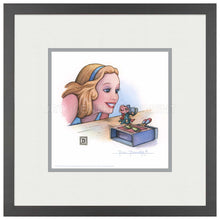 Load image into Gallery viewer, The Blue Fairy and Jiminy Cricket - 15&quot; x 15&quot; Framed Paper Print - Art Of Entertainment
