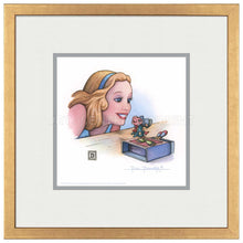 Load image into Gallery viewer, The Blue Fairy and Jiminy Cricket - 15&quot; x 15&quot; Framed Paper Print - Art Of Entertainment
