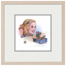 Load image into Gallery viewer, The Blue Fairy and Jiminy Cricket - 15&quot; x 15&quot; Framed Paper Print - Art Of Entertainment
