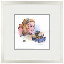Load image into Gallery viewer, The Blue Fairy and Jiminy Cricket - 15&quot; x 15&quot; Framed Paper Print - Art Of Entertainment
