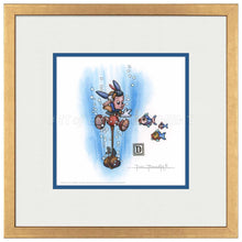 Load image into Gallery viewer, Pinocchio Under Water - 15&quot; x 15&quot; Framed Paper Print - Art Of Entertainment
