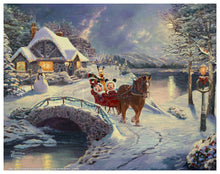 Load image into Gallery viewer, Mickey and Minnie Evening Sleigh Ride - Standard Art Prints - Art Of Entertainment
