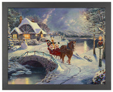 Load image into Gallery viewer, Mickey and Minnie Evening Sleigh Ride - Standard Art Prints - Art Of Entertainment
