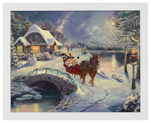 Load image into Gallery viewer, Mickey and Minnie Evening Sleigh Ride - Standard Art Prints - Art Of Entertainment

