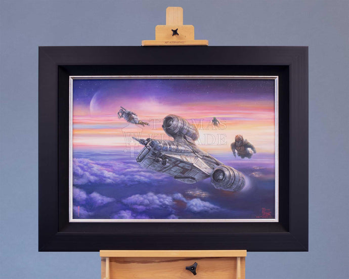 *Original Study* <em>The Mandalorian</em>™ – The Escort By Monte Moore Thomas Kinkade Studios 22.5″ x 32″ - Art Of Entertainment