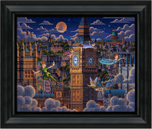 Load image into Gallery viewer, Peter Pan Learning to Fly - 14&quot; x 17.5&quot; Framed Canvas Prints 111513
