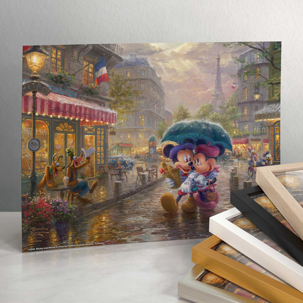 Mickey and Minnie in Paris - Standard Art Prints - Art Of Entertainment