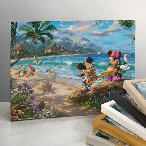 Disney Mickey and Minnie in Hawaii - Standard Art Prints - Art Of Entertainment