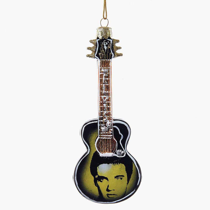 Glass Elvis Guitar Ornament 113933