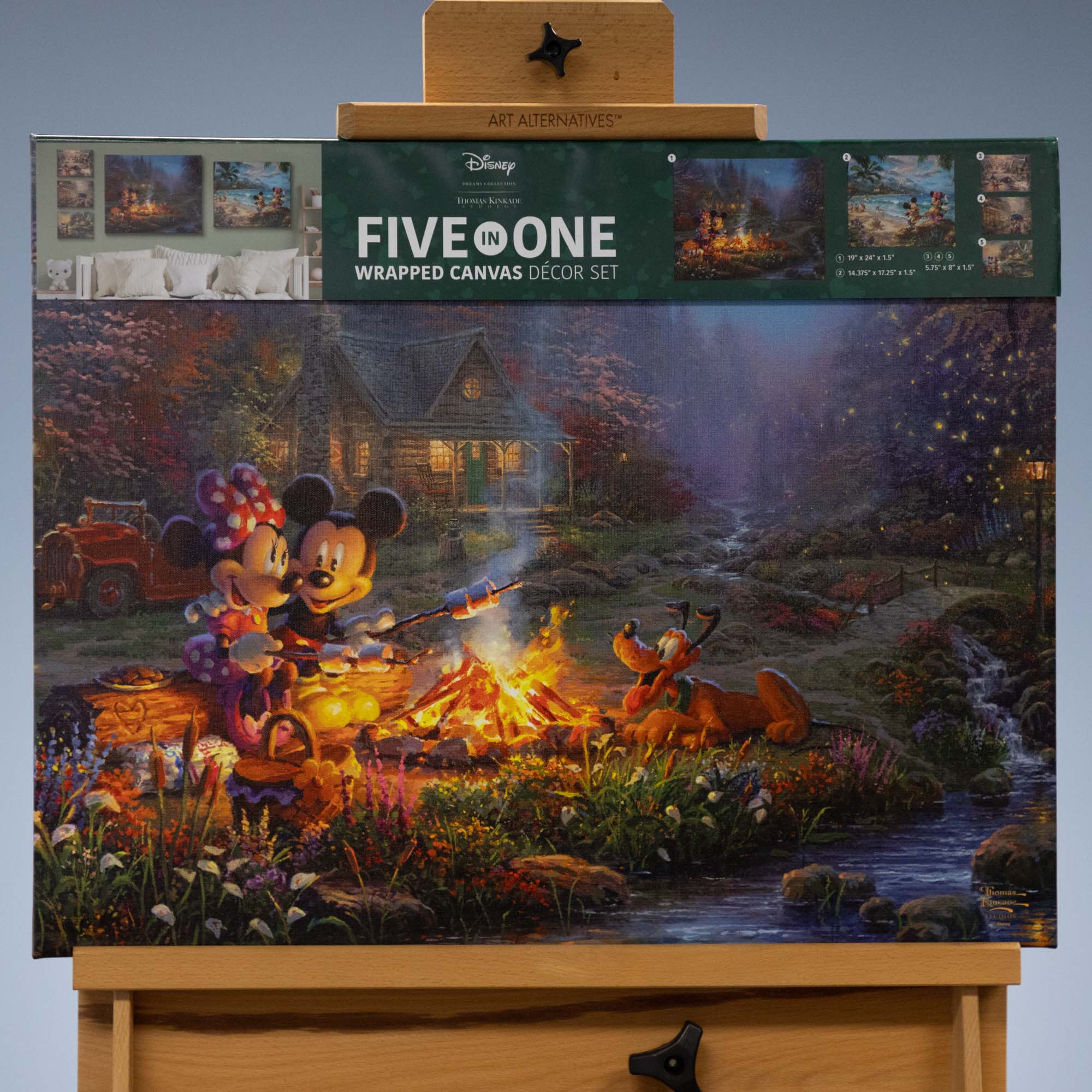 Disney Mickey and Minnie 5-in-1- Gallery Wrapped Canvas Set – Thomas  Kinkade Studios