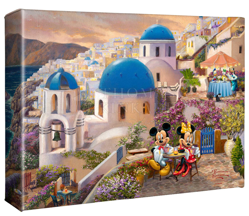 Disney Mickey and Minnie in Greece - Gallery Wrapped Canvas - Art Of Entertainment
