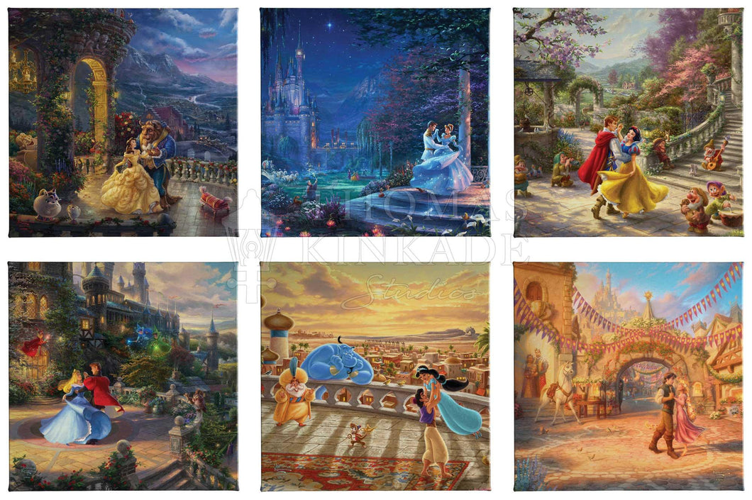 Disney Princesses Dancing - Gallery Wrapped Canvas Collection Set of 6 115993