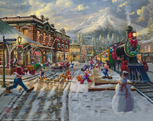 Load image into Gallery viewer, Disney Mickey and Minnie Candy Cane Express - Standard Art Prints
