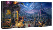 Load image into Gallery viewer, Disney Beauty and the Beast Dancing in the Moonlight – 16″ x 31″ Gallery Wrapped Canvas - Art Of Entertainment
